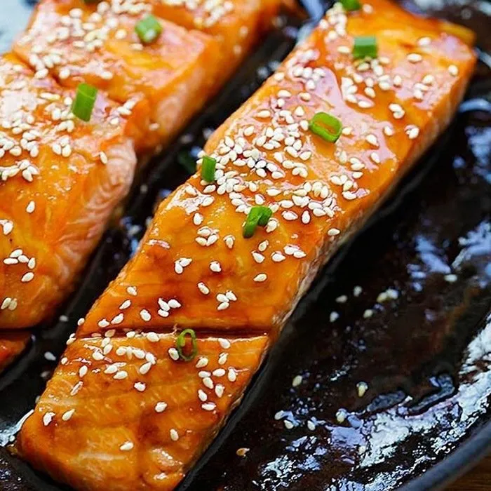 Honey teriyaki salmon from the recipe library